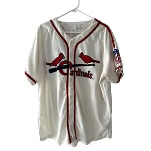 St. Louis Cardinals MLB Vintage Style Coca Cola Button Up XL Jersey New
